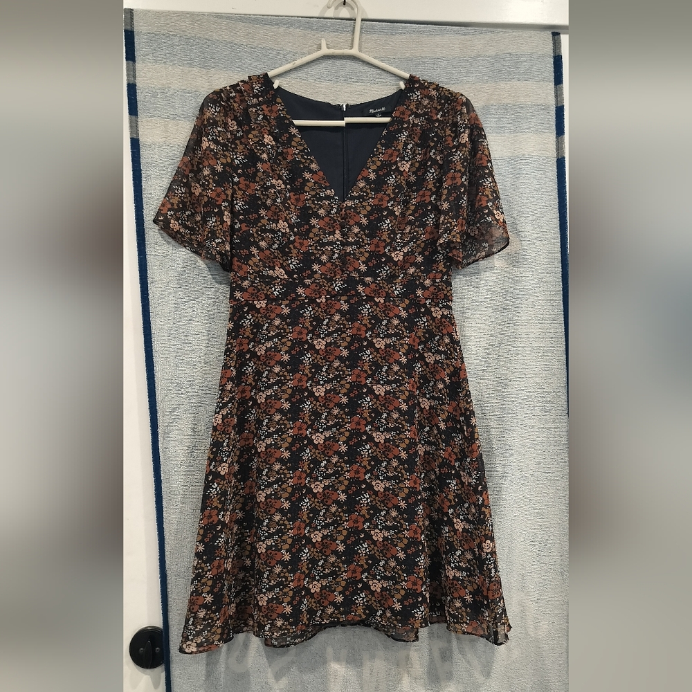 Madewell Floral V-Neck Dress